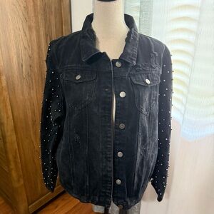Studded Black Denim Jacket
